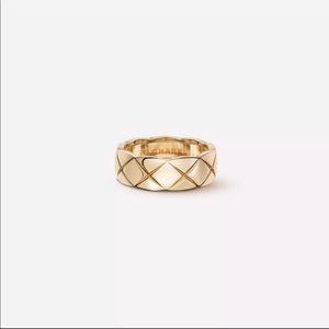 Gold OR SILVER quilted pattern crush ring